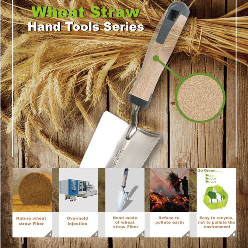 Wheat straw material handle 3prong cultivator