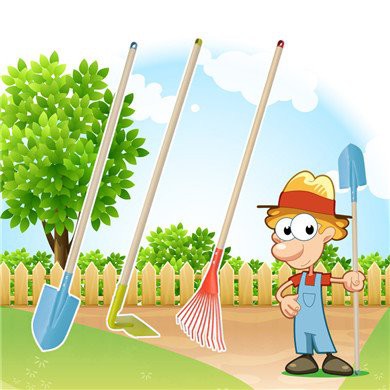 Usage scenarios  of kids garden tool set